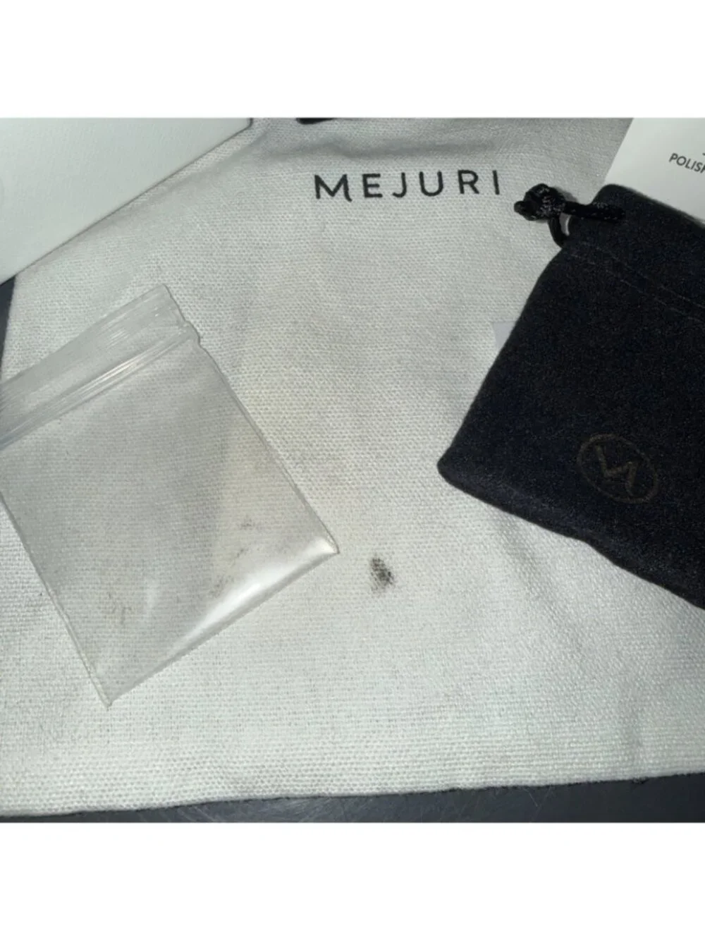 Mejuri Packaging Drawstring Bag Box for Necklace Earrings Accessories Bundle